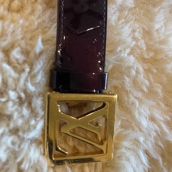 Louis Vuitton Belt Verni Saint-Tulle Frame 30Mm Amaranto 95 38 CA2140 M6849 - Picture 11 of 14